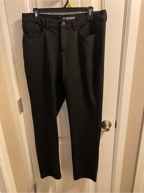 Lee 14 Pants Black Midrise Lower Waist Dress Slacks Straight Leg Stretch 14M